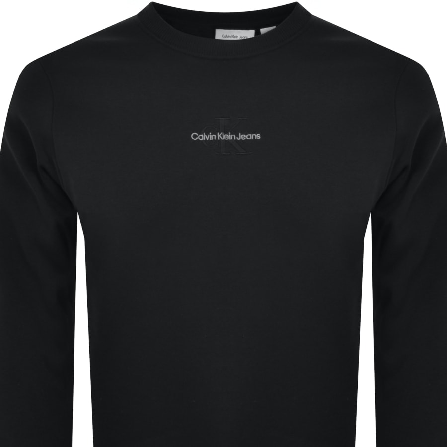 Calvin Klein Jeans Monologo Sweatshirt Black Mainline Menswear